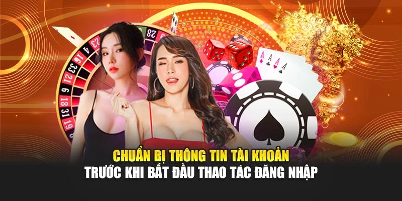 Chuẩn bị thông tin tài khoản trước khi bắt đầu thao tác đăng nhập